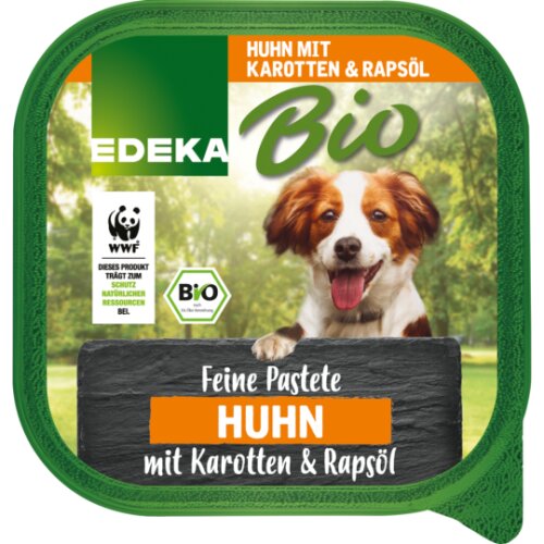 Bio EDEKA Hund Huhn mit Karotten&Rapsöl 150g