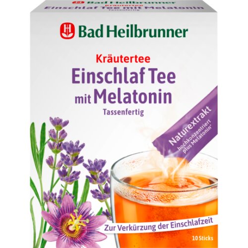 Bad Heilbrunner Einschlaf Tee mit Melatonin im Stick 10ST 10g