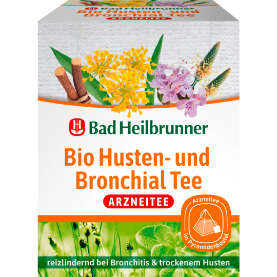 Bad Heilbrunner Bio Husten-&Bronchial Tee 12ST 24g