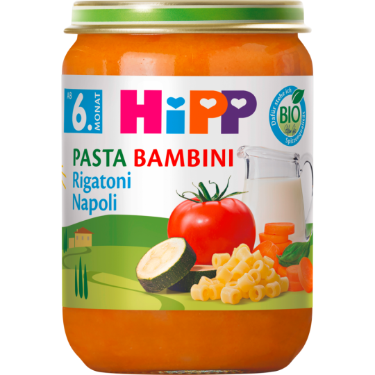 Bio Hipp Pasta Bambini Rigatoni Napoli 190g