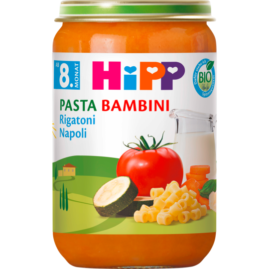 Bio Hipp Pasta Bambini Rigatoni Napoli 220g