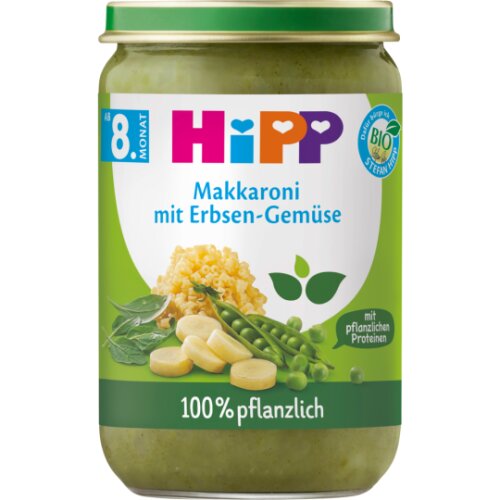 Bio Hipp Makkaroni mit Erbsen-Gemüse 220g