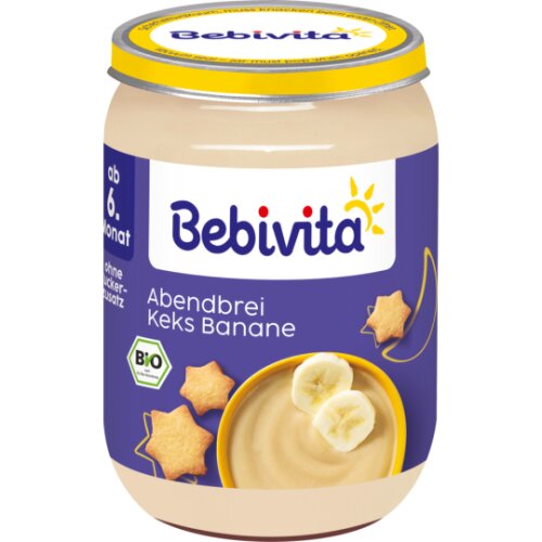 Bio Bebivita Abendbrei Keks Banane 6.Monat 190g