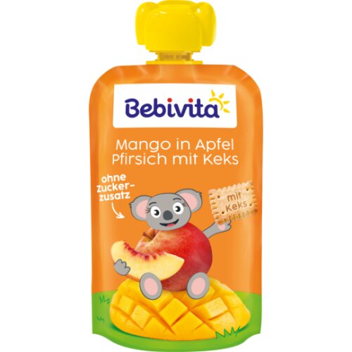 Bebivita Mango in Apfel Pfirsich mit Keks 120g