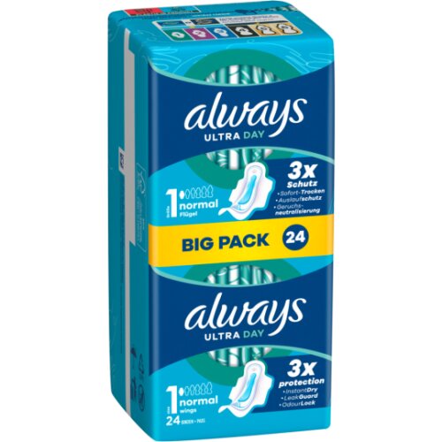 Always Ultra Damenbinden Normal mit Flügeln Big Pack 24ST