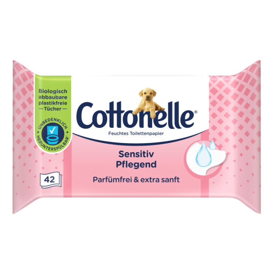 Cottonelle Feuchtes Toilettenpapier Sensitiv Pflegend Extra sanft&parfümfrei 42ST