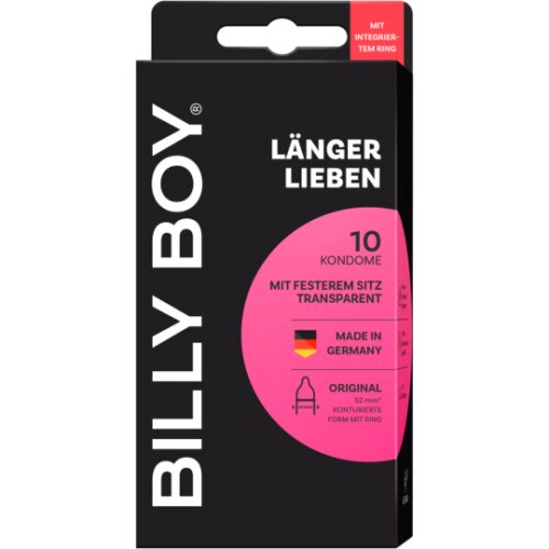 Billy Boy Kondom Länger Lieben mit integriertem Ring 52mm 10ST