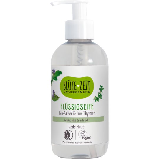 BLÜTEZEIT Flüssigseife Garten Bio-Salbei+Bio-Thymian 300ml