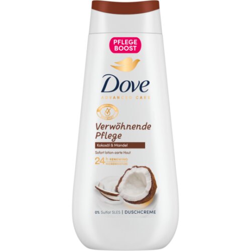 Dove Advanced Care Duschcreme Verwöhnende Pflege Kokosöl & Mandel 225ml