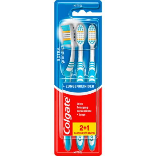 Colgate Extra Clean Zahnbürste medium 2+1ST