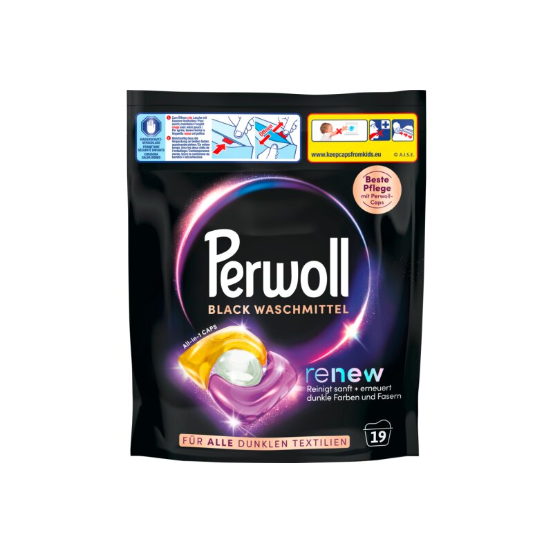 Perwoll All-in-1 Caps Black 19WL 256,5g L