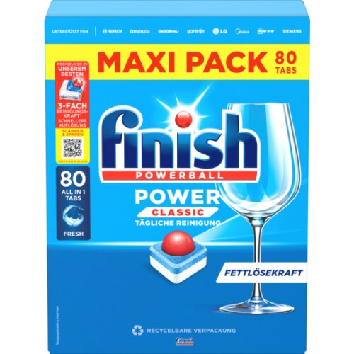 Finish Power Classic Maxipack Fresh 80Tabs 1066g