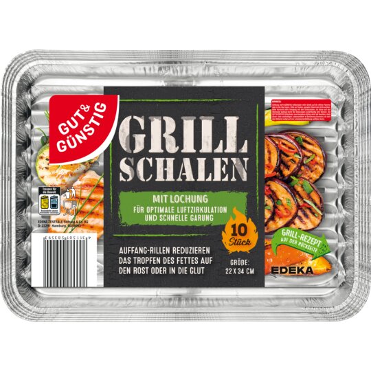 GUT&GÜNSTIG Alu-Grillschale 10ST