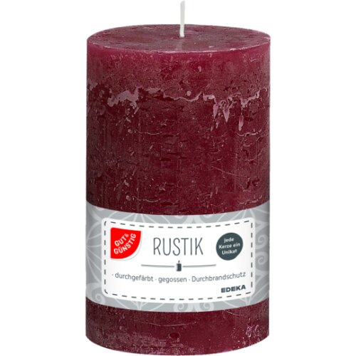 GUT&GÜNSTIG Rustikstumpe bordeaux 13x7cm