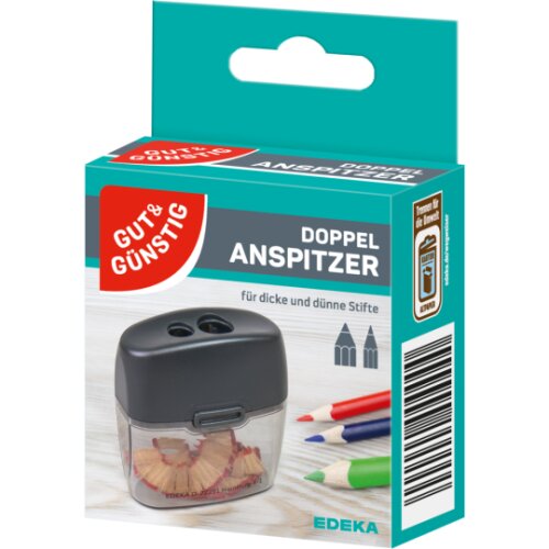 GUT&GÜNSTIG Doppelanspitzer mit Auffangdose