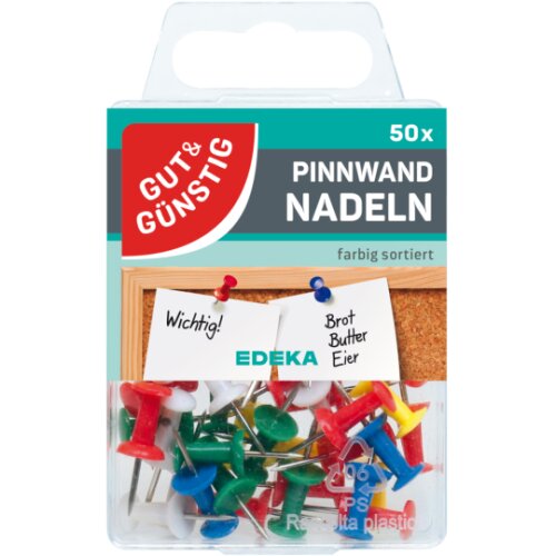 GUT&GÜNSTIG Pinnwandnadeln sortiert 50ST