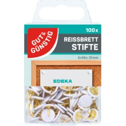 GUT&GÜNSTIG Reißbrettstifte weiß 100ST