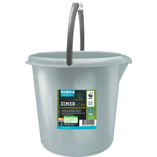 EDEKA zuhause Eimer hellgrau 5l