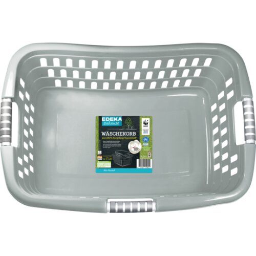 EDEKA zuhause Wäschekorb hellgrau
