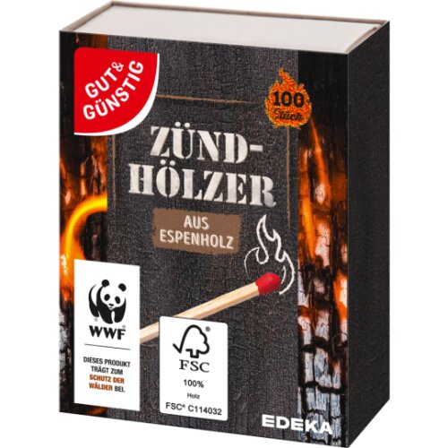 GUT&GÜNSTIG Zündhölzer TM-55 3x100ST