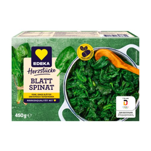 EDEKA Herzstücke Blattspinat in Portionen 450g