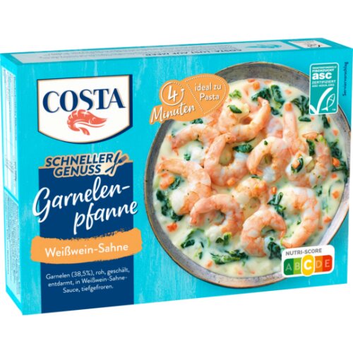 Costa ASC Garnelenpfanne Weißwein-Sahne 275g