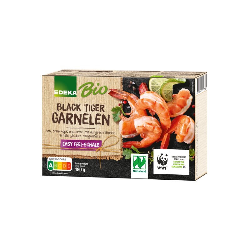 Bio EDEKA Black Tiger Garnelen 180g Leben
