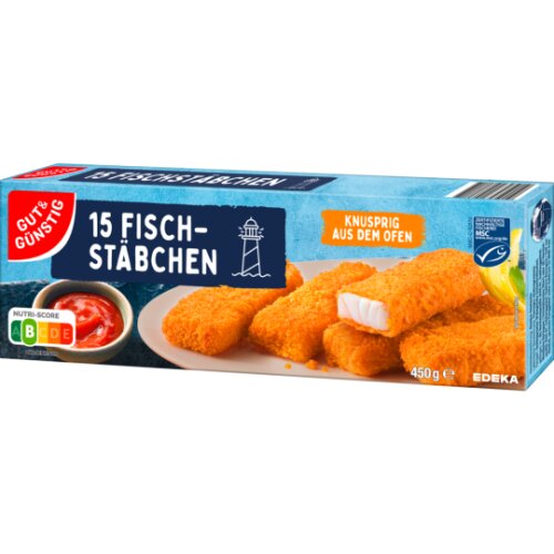 GUT&GÜNSTIG Fischstäbchen Alaska Seelachs 450g