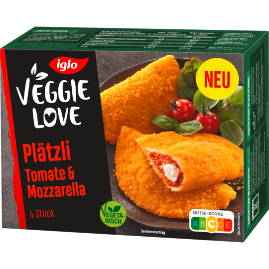Iglo Veggie Love Plätzli Tomate & Mozzarella 250g