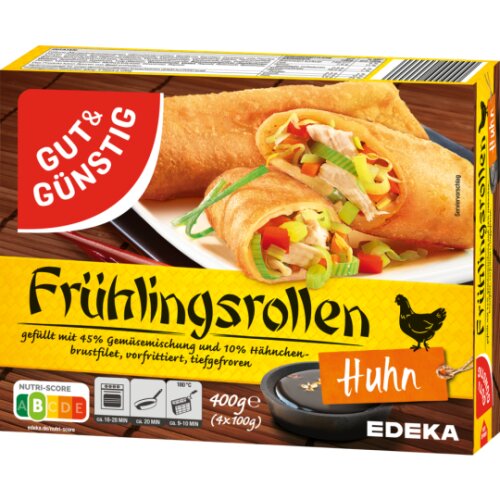 GUT&GÜNSTIG Hähnchen-Frühlingsrollen 4x100g