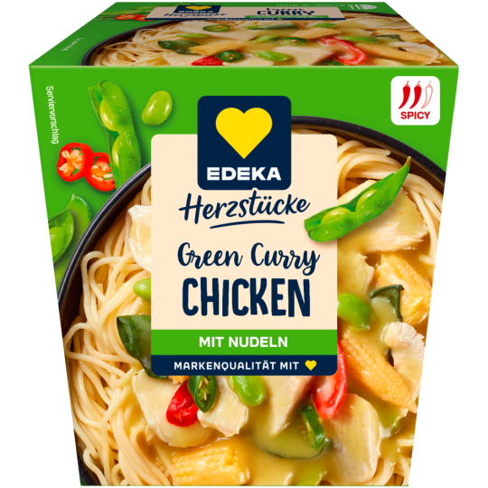 EDEKA Herzstücke Green Curry Hühnchen mit Nudeln 320g