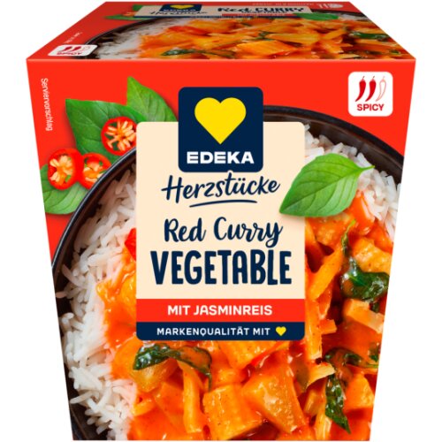 EDEKA Herzstücke Red Curry Gemüse mit Jasmin Reis 350g