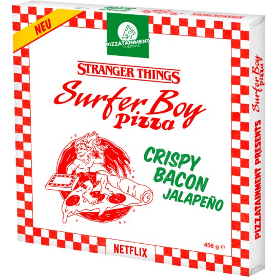 Pizzatainment Surfer Boy Crispy Bacon Jalapeno Pizza 456g