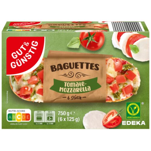 GUT&GÜNSTIG Baguette Tomate-Mozzarella 750g