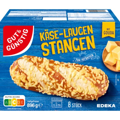 GUT&GÜNSTIG Laugenstange mit Käse 8x112g