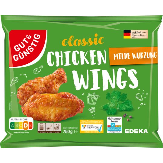 GUT&GÜNSTIG Chicken Wings Mild 750g