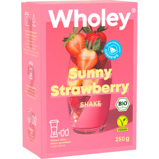 Bio Wholey Sunny Strawberry Shake 250g