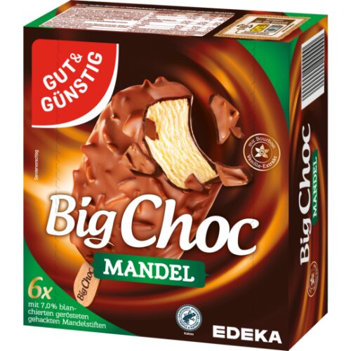 GUT&GÜNSTIG Eis Big Choc Mandel 6x120ml