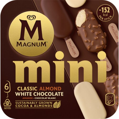 Langnese Magnum Mini Classic Almond White Chocolate 6x55ml
