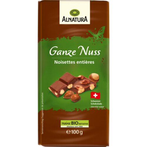 Bio Alnatura ganze Nuss Schokolade 100g