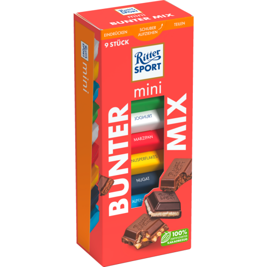 Ritter Sport Mini bunter Mix Turm 150g