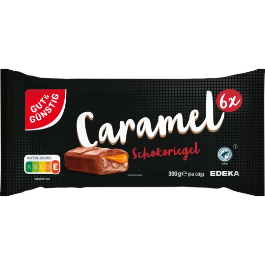 GUT&GÜNSTIG Multipack-Riegel Karamell 6x50g