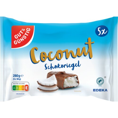 GUT&GÜNSTIG Multipack-Riegel Kokos 5x56g