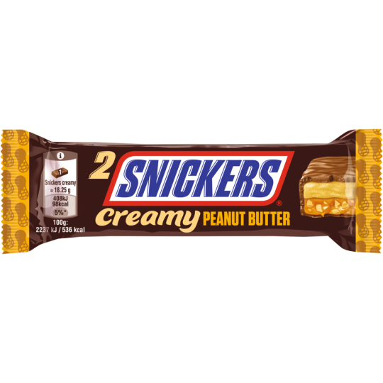 Snickers Duo Creamy Peanut Butter 2x18,25g