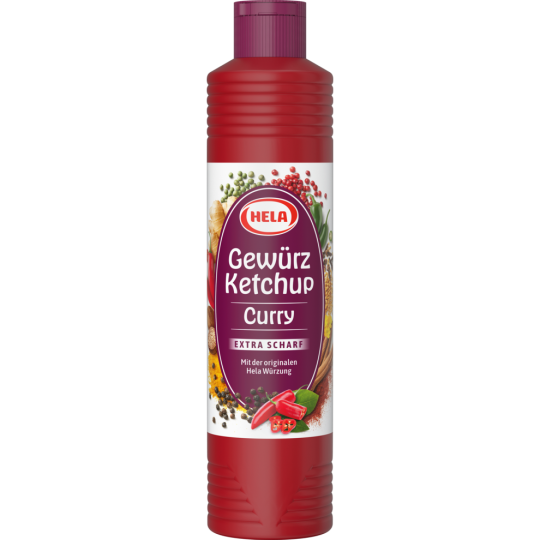 Hela Gewürz Ketchup Curry extra scharf 800ml