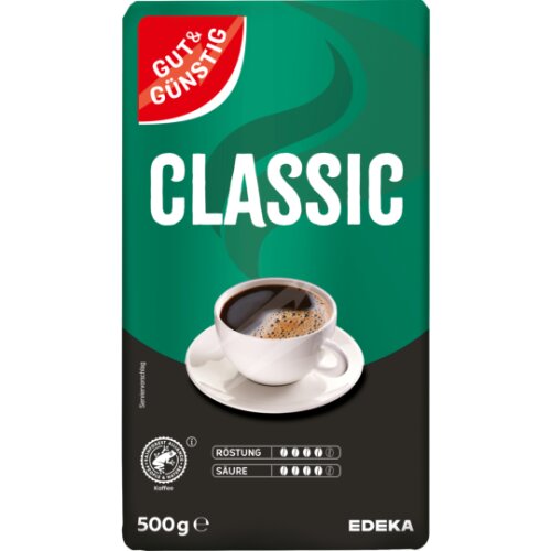 GUT&GÜNSTIG Röstkaffee Klassik 500g