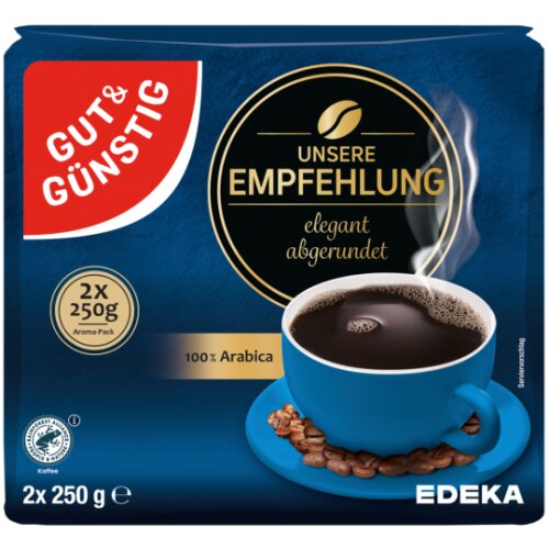 GUT&GÜNSTIG Röstkaffee Unsere Empfehlung 2x250g
