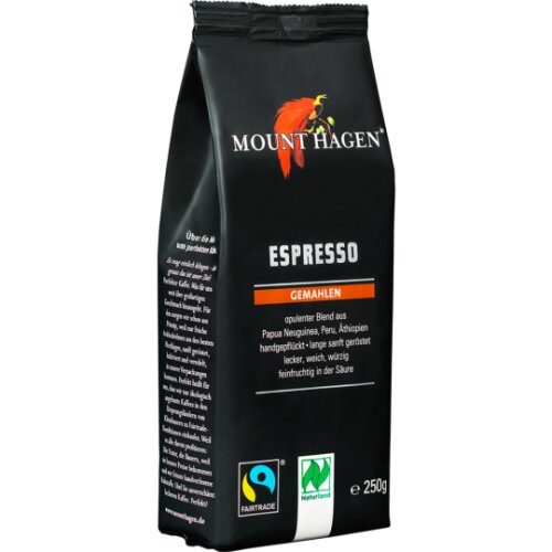 Bio Mount Hagen Espresso gemahlen Fair Trade 250g