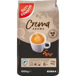 GUT&GÜNSTIG Caffe Crema ganze Bohnen 1000g
