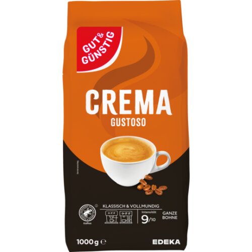 GUT&GÜNSTIG Crema Gustoso ganze Bohnen 1000g
